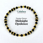Black Honey Bracelet Collection - Black and Gold Stackable Bracelets