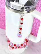 Red and Pink Bracelet Collection: Conversation Heart Charm Bracelets
