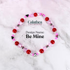 Red and Pink Bracelet Collection: Conversation Heart Charm Bracelets