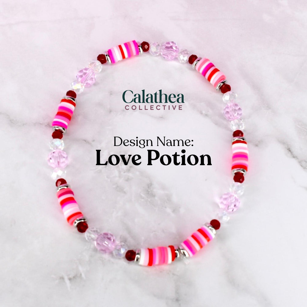 Red and Pink Bracelet Collection: Conversation Heart Charm Bracelets