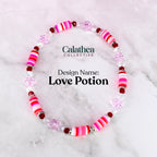 Red and Pink Bracelet Collection: Conversation Heart Charm Bracelets