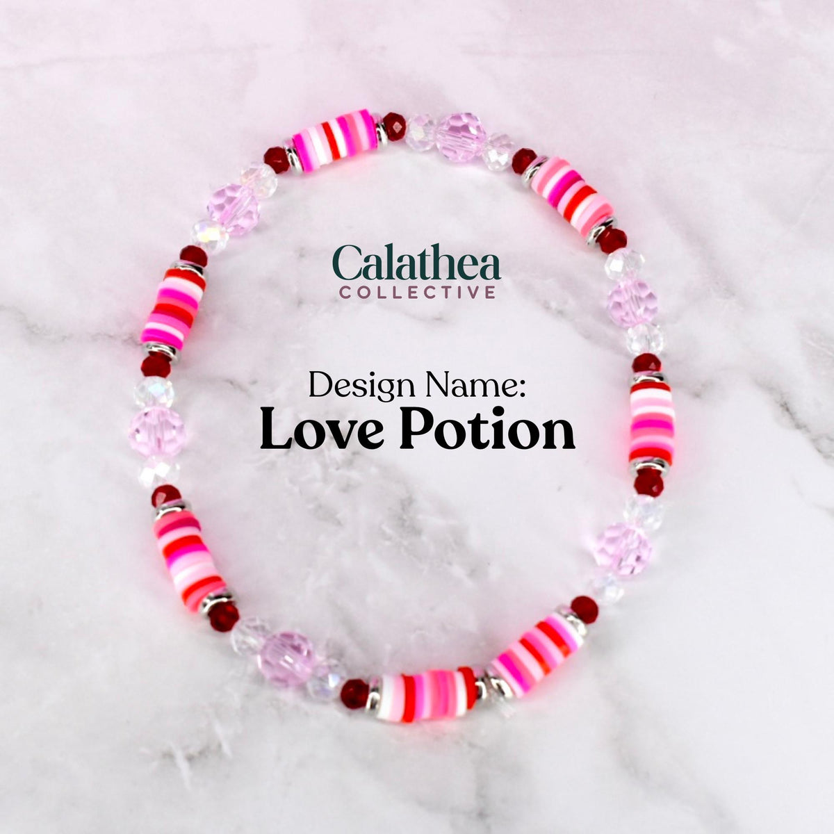 Red and Pink Bracelet Collection: Conversation Heart Charm Bracelets