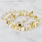 Starlight Shimmer Bracelet Collection - Pearl and Gold Star Bracelets