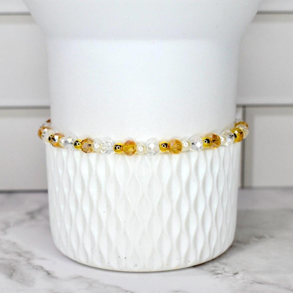 Starlight Shimmer Bracelet Collection - Pearl and Gold Star Bracelets