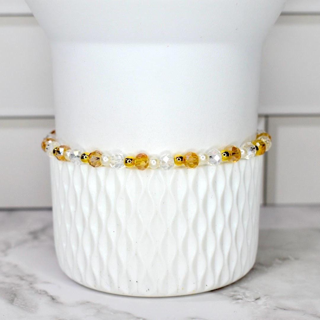 Starlight Shimmer Bracelet Collection - Pearl and Gold Star Bracelets