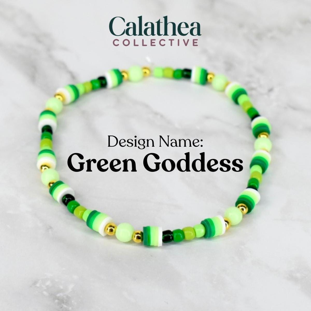 St. Patrick's Day Bracelet Collection: Green and Gold Beaded Bracelets with Shamrock Bead Accents