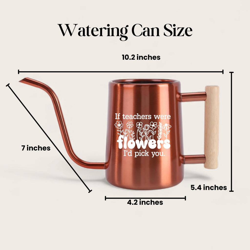 Personalized Watering Can with Flower Design and Customizable Name or Word