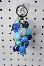Blue Beaded Bag Charm or Tumbler Straw Charm