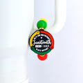 A Juneteenth-themed charm with a black, red, yellow, and green color scheme. The charm features the text "Do it for the culture" and "Juneteenth Since 1865 Black History". The charm is attached to a beaded strand with green, yellow, and red beads.