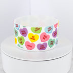 Valentine Conversation Hearts Silicone Tumbler Boot