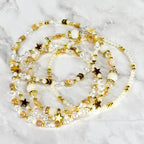 Starlight Shimmer Bracelet Collection - Pearl and Gold Star Bracelets