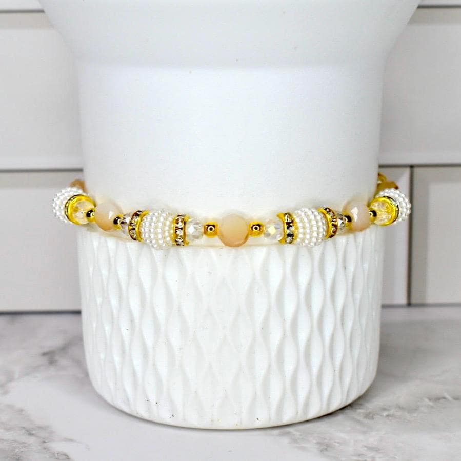Starlight Shimmer Bracelet Collection - Pearl and Gold Star Bracelets