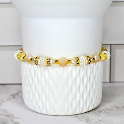 Starlight Shimmer Bracelet Collection - Pearl and Gold Star Bracelets