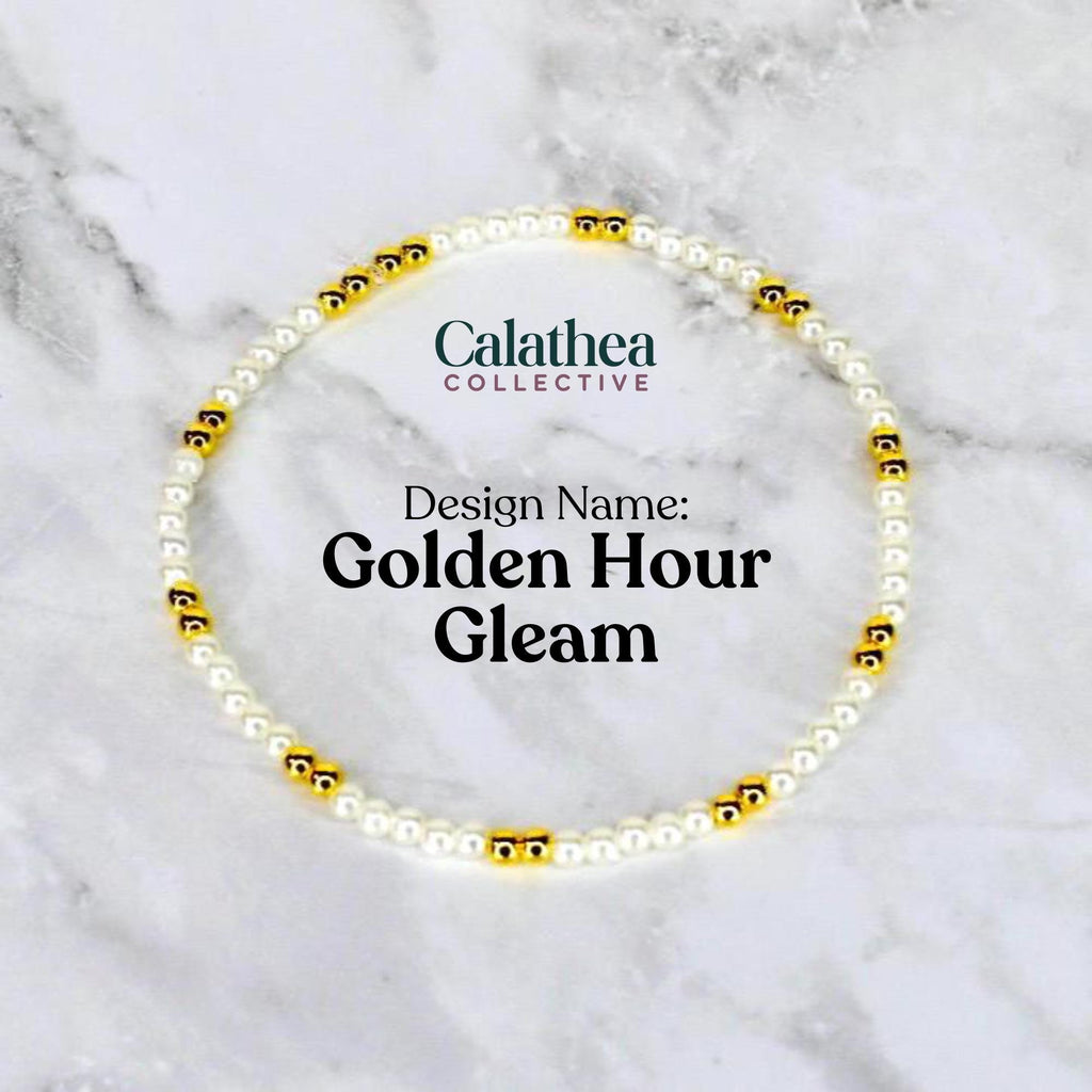 Starlight Shimmer Bracelet Collection - Pearl and Gold Star Bracelets