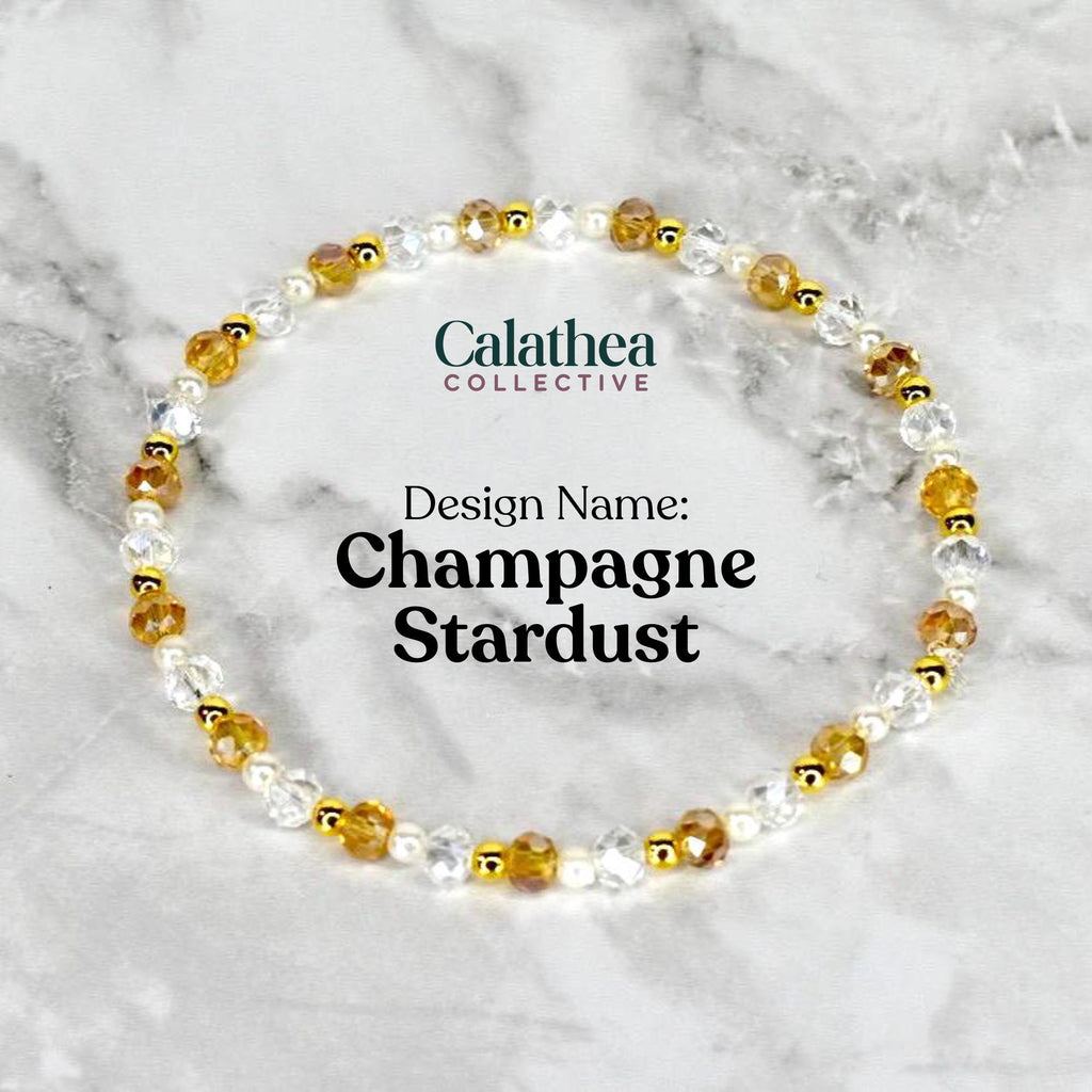 Starlight Shimmer Bracelet Collection - Pearl and Gold Star Bracelets