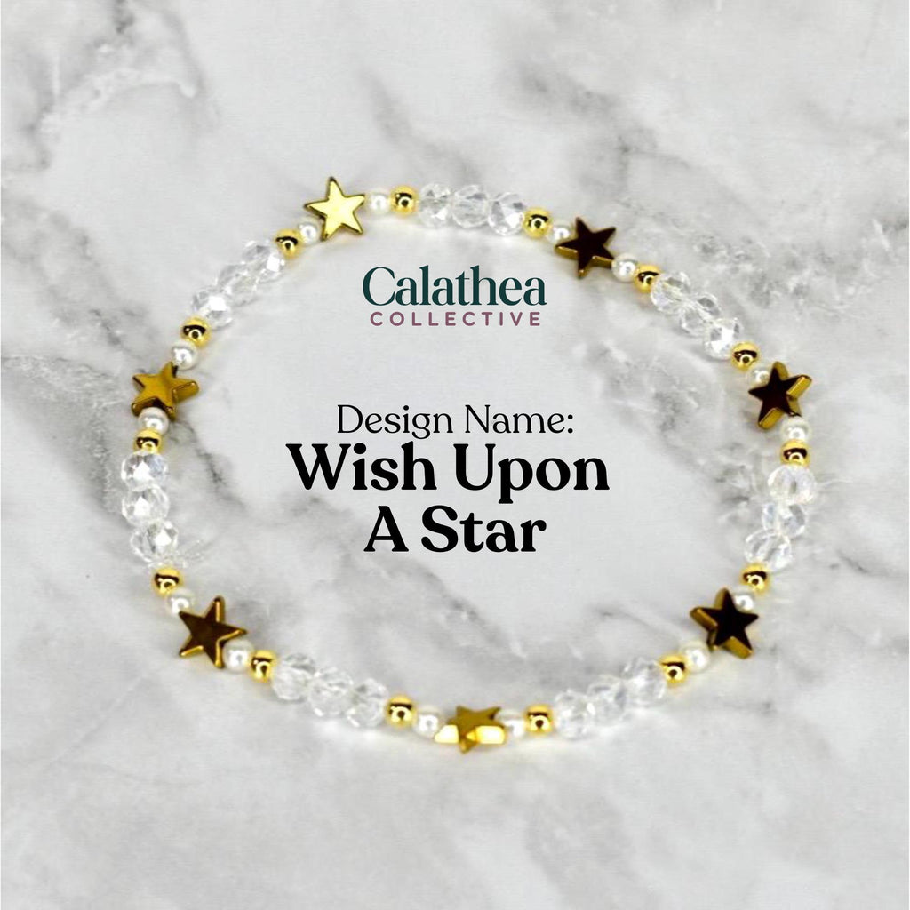 Starlight Shimmer Bracelet Collection - Pearl and Gold Star Bracelets