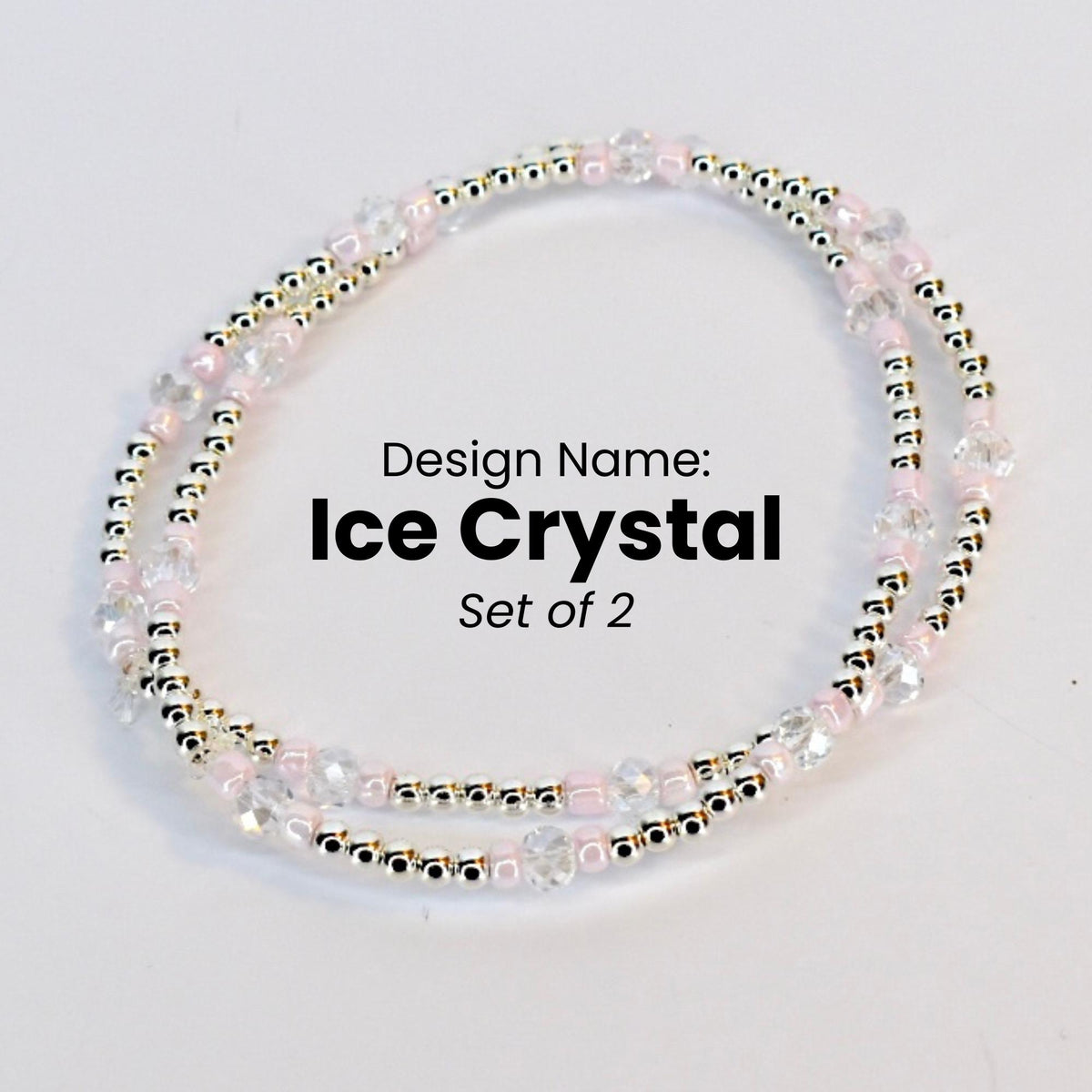 Heart Charm Beaded Bracelet Set – Purple, Pink & Blue Valentine's Day Jewelry