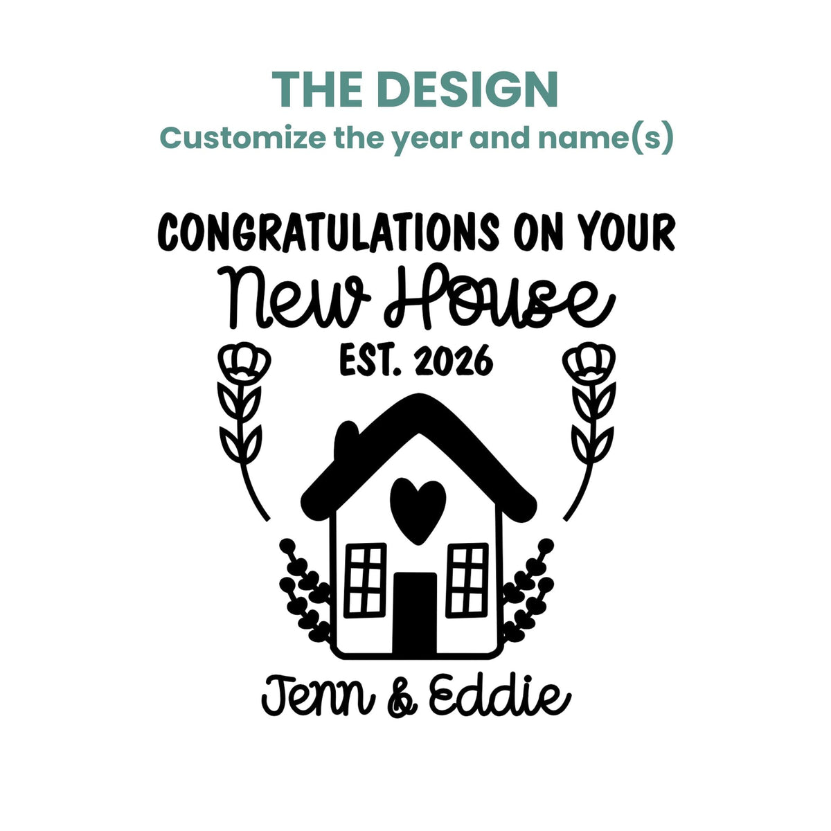 Custom Housewarming Present Gold Watering Can Personalized Design Special Message Engraved Details House Illustration Names Year Commemoration New Home Celebration Gift Elegant Garden Tool Indoor Plant Accessory Stainless Steel Construction