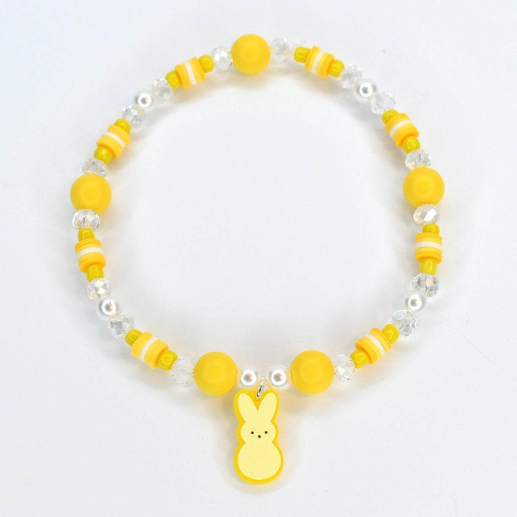 PEEPS Bunny Charm Bracelet – Pastel Easter Bead Bracelet