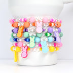 PEEPS Bunny Charm Bracelet – Pastel Easter Bead Bracelet