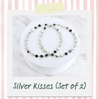 Heart Charm Bracelet Collection: Sparkling Pink and Silver Beaded Bracelets
