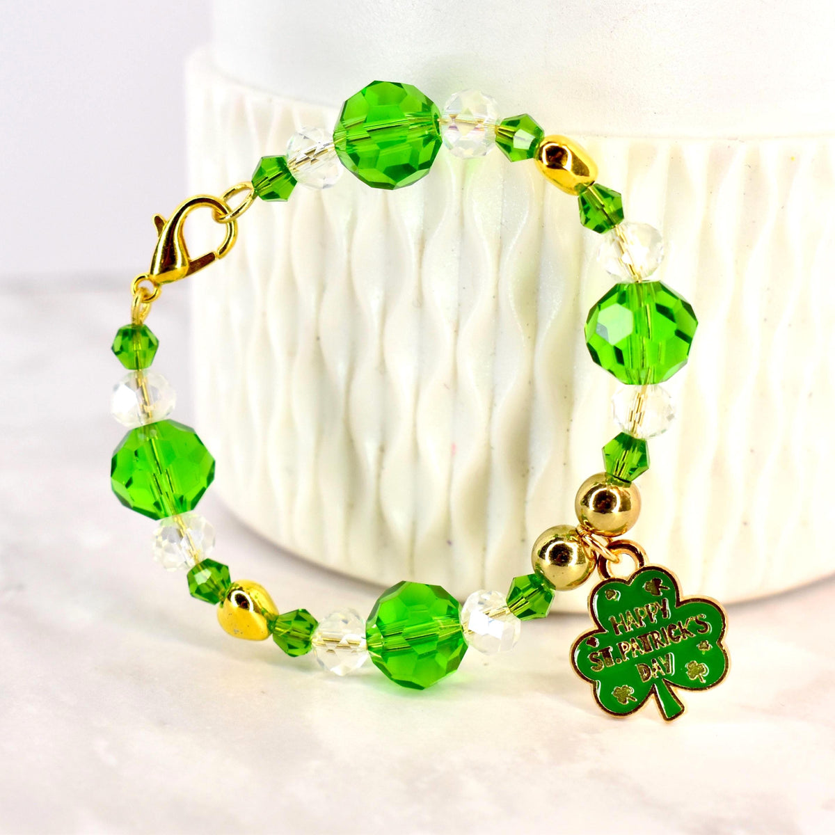 St. Patrick's Day Tumbler Handle Charm Bracelet