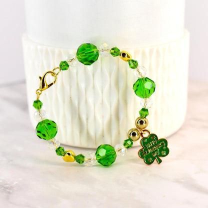 St. Patrick's Day Tumbler Handle Charm Bracelet