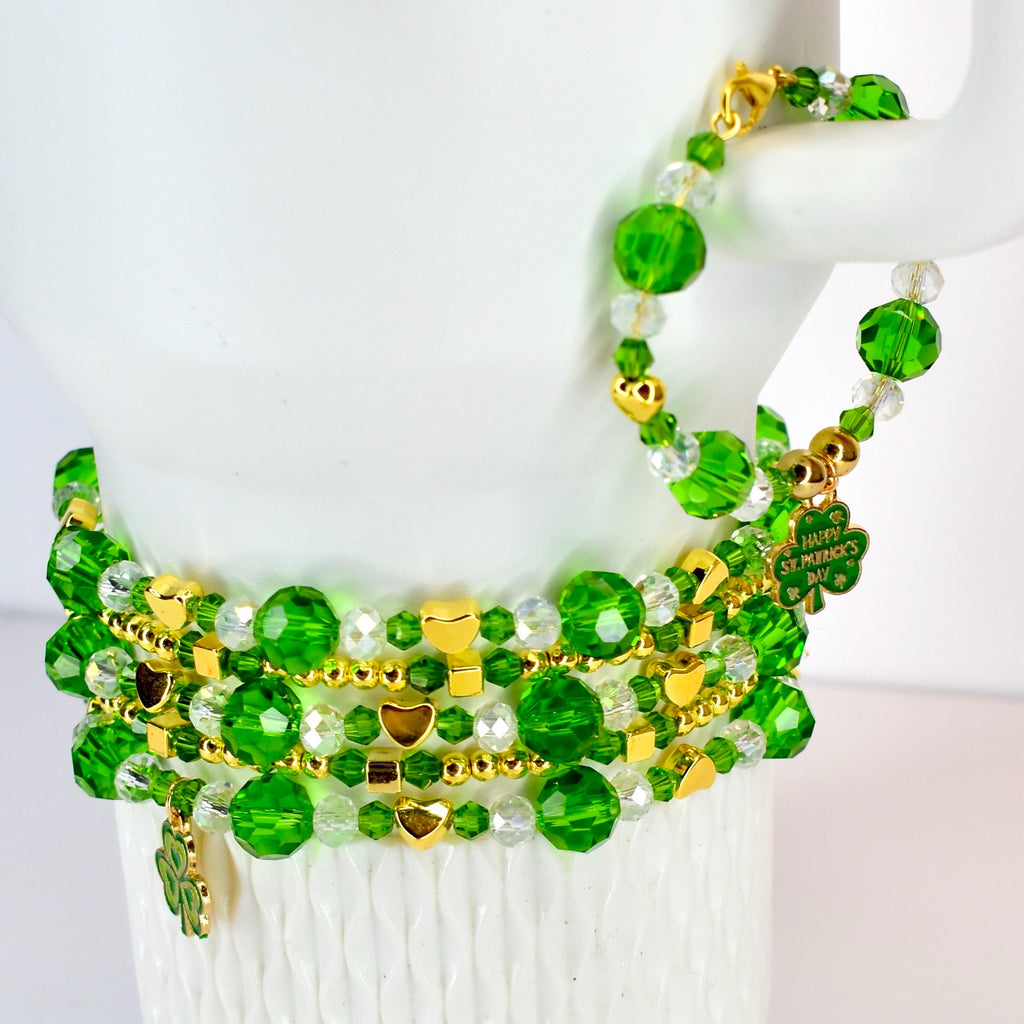 St. Patrick's Day Tumbler Handle Charm Bracelet