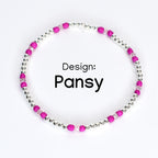 Soft Orchid Bracelet Collection: Magenta, Pink and Crystal Beaded Bracelets with Silver Accents