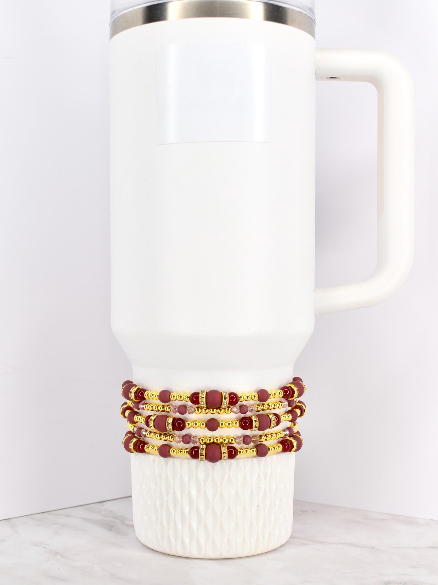 Red Velvet Cake Bracelet Collection: Crimson, Pink and Gold Bracelets