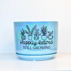 Personalized Iridescent Blue Planter
