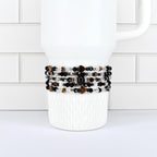 Maple Glow Bracelet Collection - Bronze Black and Silver Stackable Bracelets