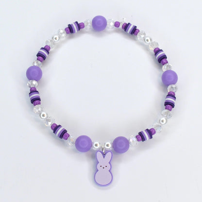 PEEPS Bunny Charm Bracelet – Pastel Easter Bead Bracelet