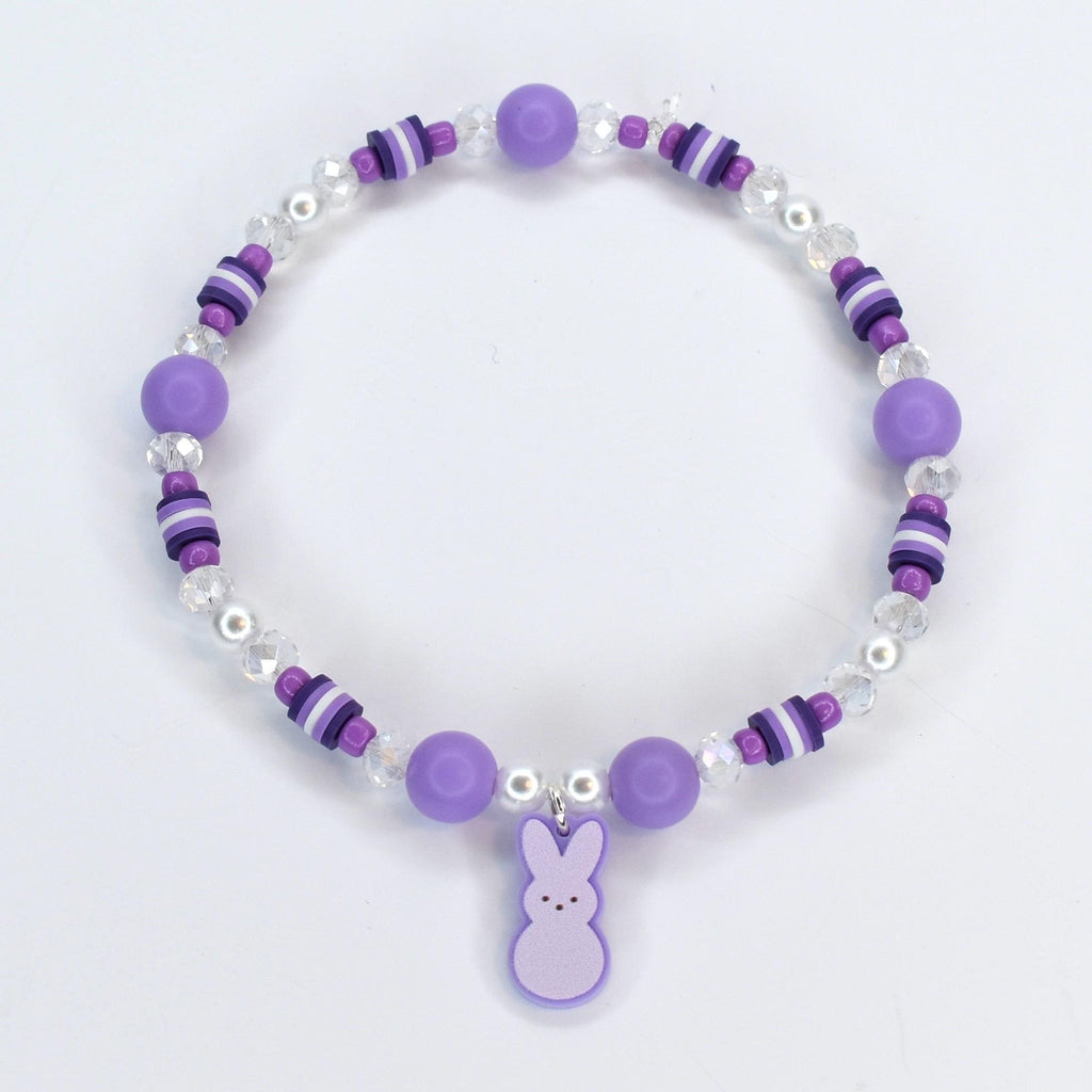 PEEPS Bunny Charm Bracelet – Pastel Easter Bead Bracelet