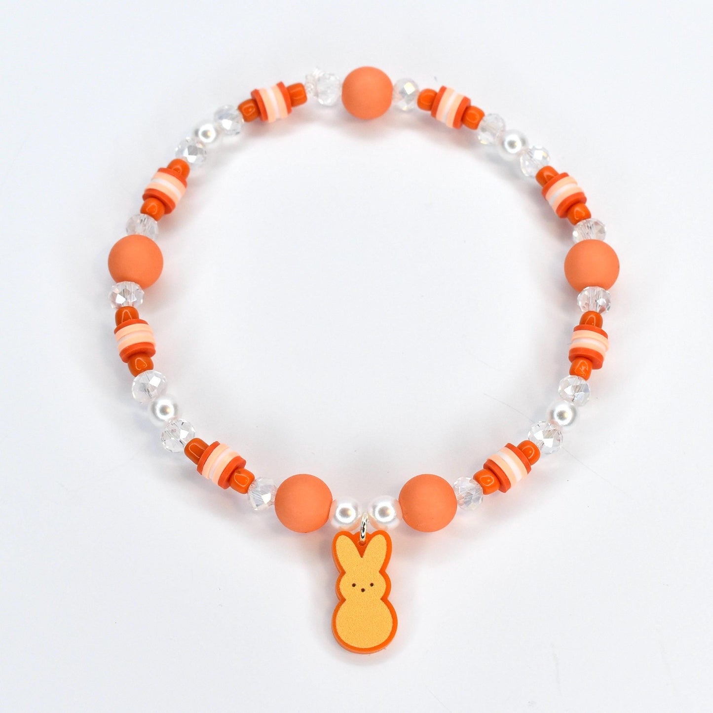 PEEPS Bunny Charm Bracelet – Pastel Easter Bead Bracelet