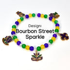 Mardi Gras Bracelet Collection | Purple, Green & Gold Beaded Jewelry