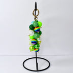 Saint Patrick's Day Beaded Bag Charm: Green Beaded Purse Accessory