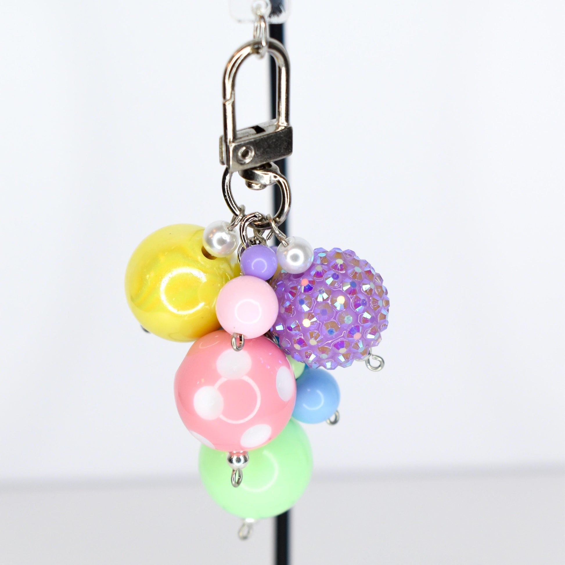 Pastel Spring Tumbler Straw Charm: Colorful Beaded Cup Accessory in Three Sizes