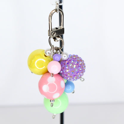 Pastel Spring Tumbler Straw Charm: Colorful Beaded Cup Accessory in Three Sizes