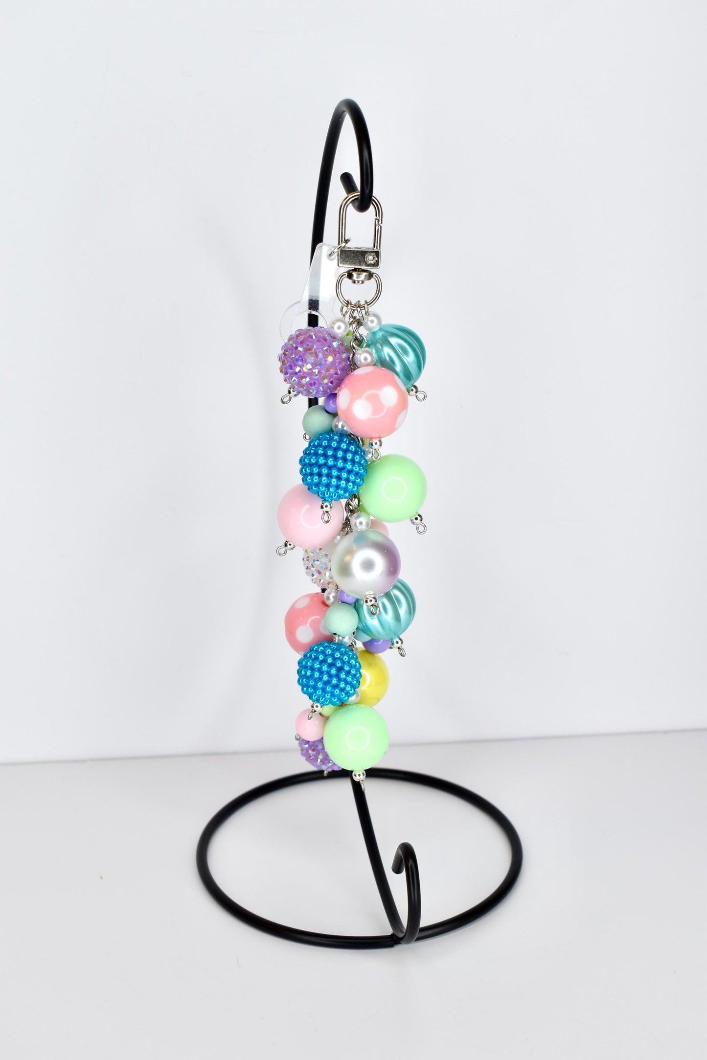Pastel Spring Tumbler Straw Charm: Colorful Beaded Cup Accessory in Three Sizes
