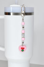 Spring Tulip Pastel Straw Charms with Crystal and Silver Accents
