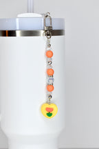 Spring Tulip Pastel Straw Charms with Crystal and Silver Accents