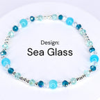 Turquoise Bracelet Collection: Green Blue Beaded Bracelets with Silver Accents