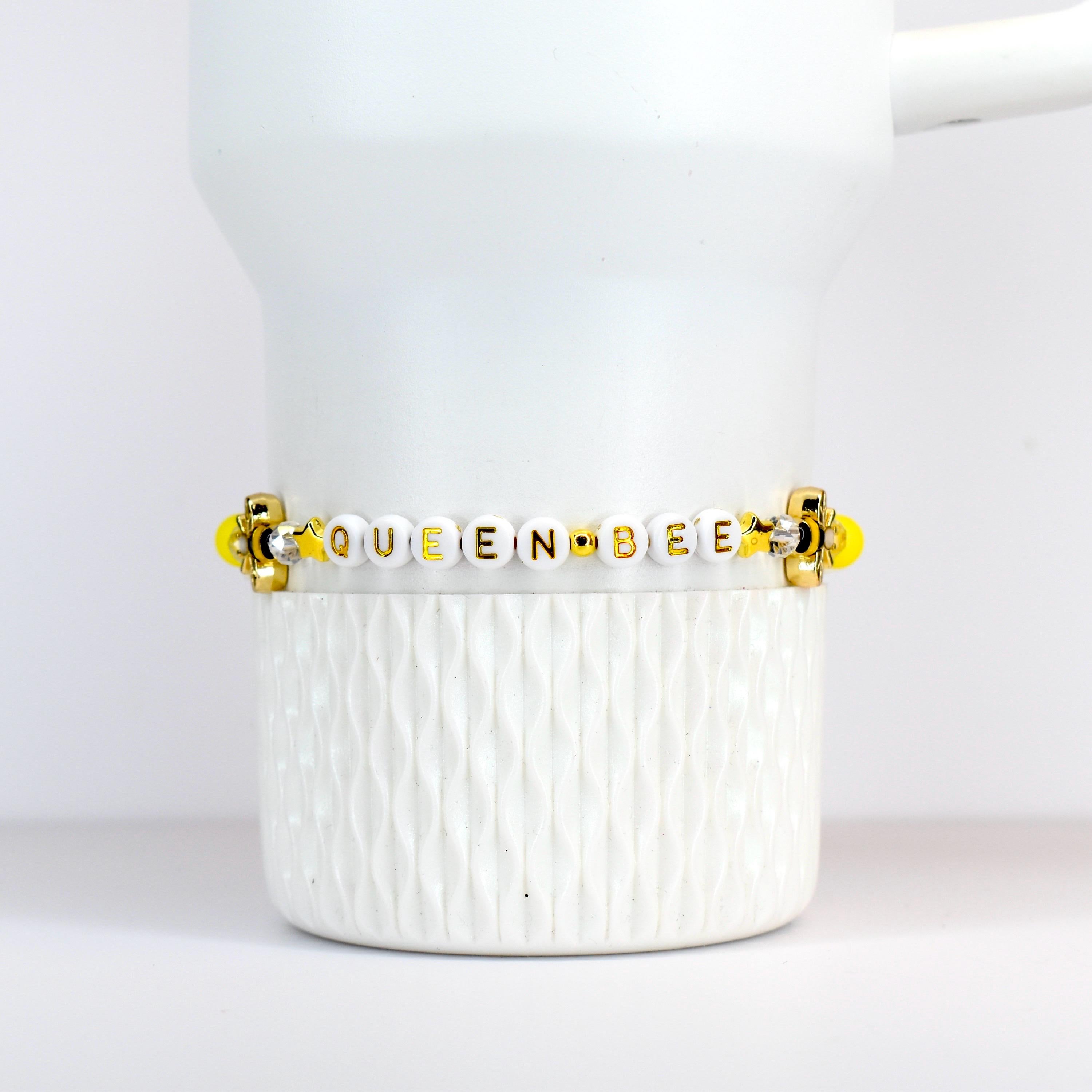Yellow and Mint Bee Charm Bracelet Collection with Daisy Charm