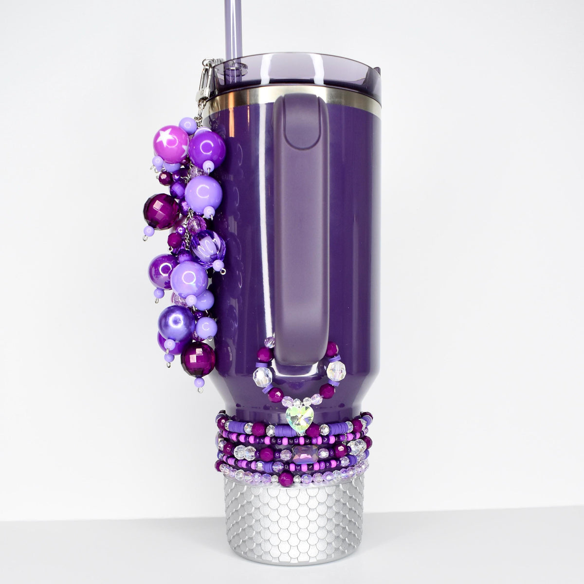Purple Tumbler Handle Charm Bracelet