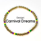 Mardi Gras Bracelet Collection | Purple, Green & Gold Beaded Jewelry