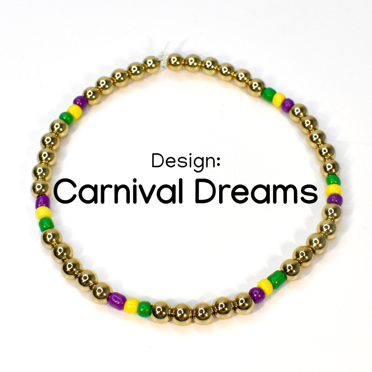 Mardi Gras Bracelet Collection | Purple, Green & Gold Beaded Jewelry