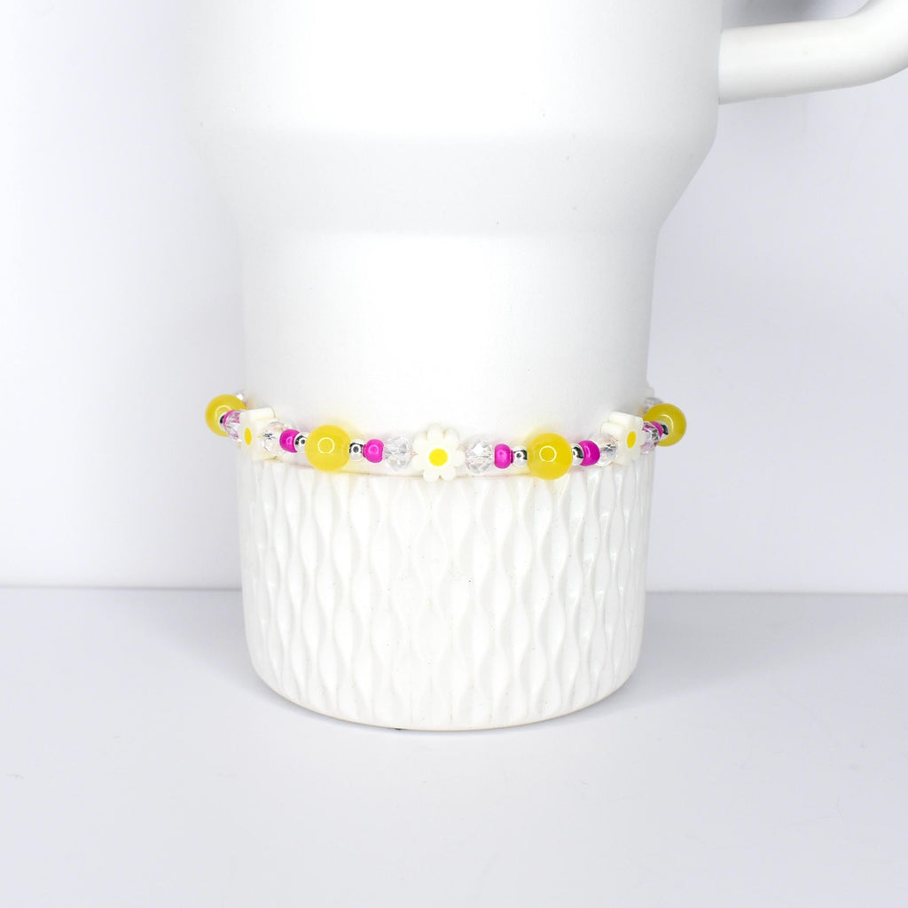 Yellow Pink Daisy Flower Bracelets