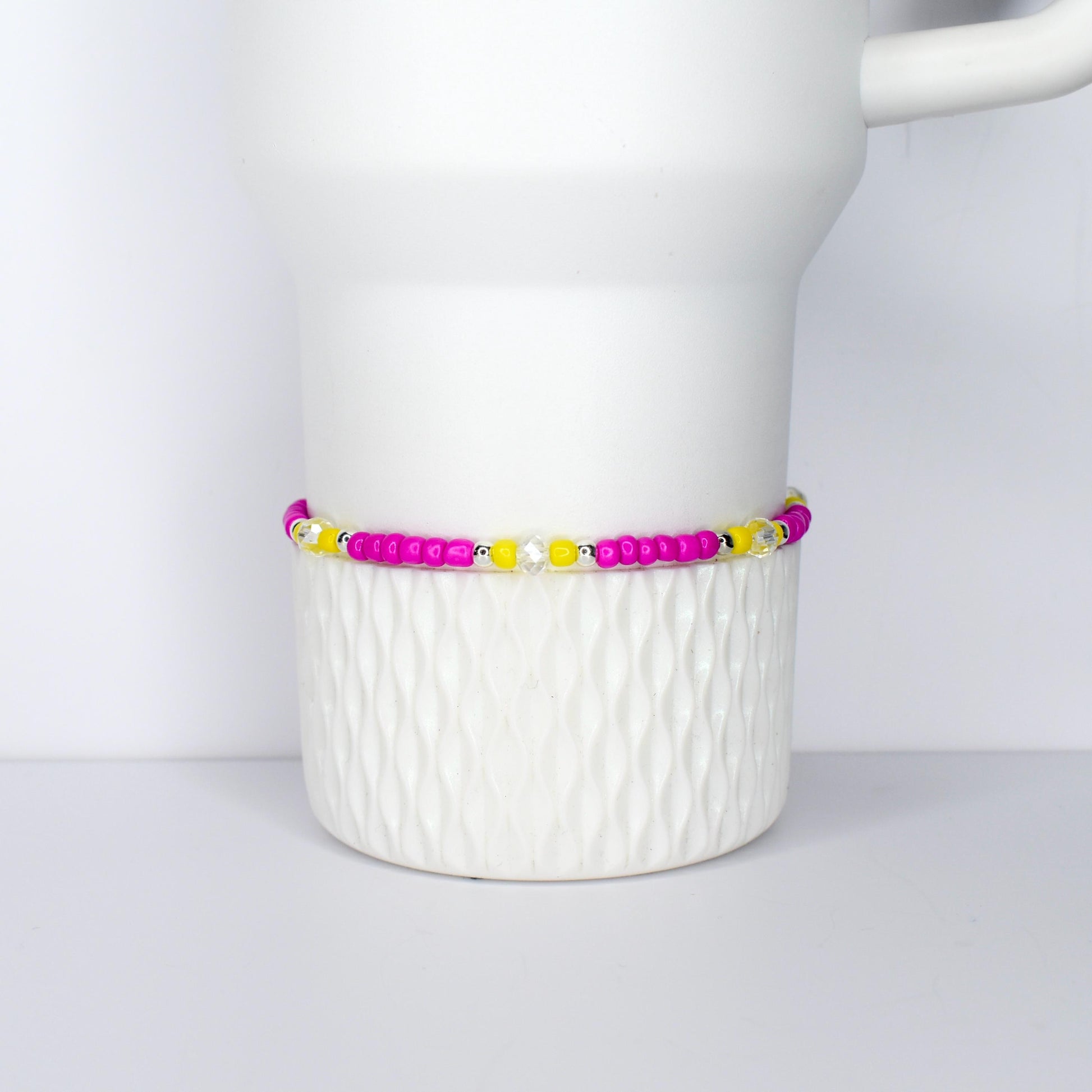 Yellow Pink Daisy Flower Bracelet Collection