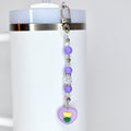 Spring Tulip Pastel Straw Charms with Crystal and Silver Accents